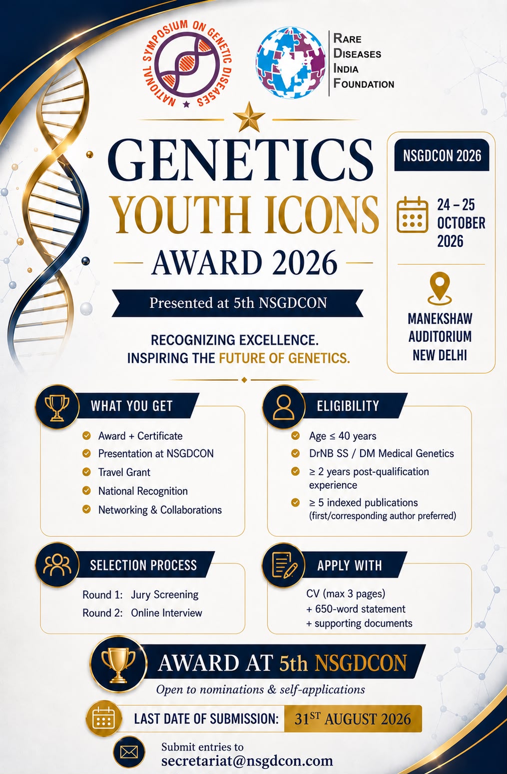 Genetics Youth Icons Award 2026